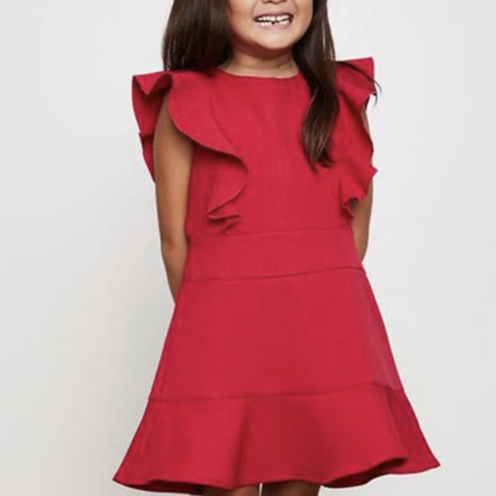 Pink Ruffled girls BCBG dress
